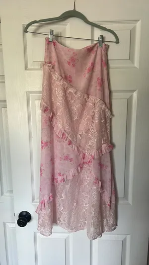 Love Shack Fancy Inspired Skirt Pink thumbnail 4