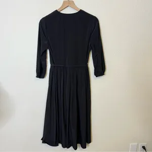 Hatch Dress Black Easy Nurse‎ Button Down Sundress Tie Bust Midi Size 0 / XS thumbnail 4