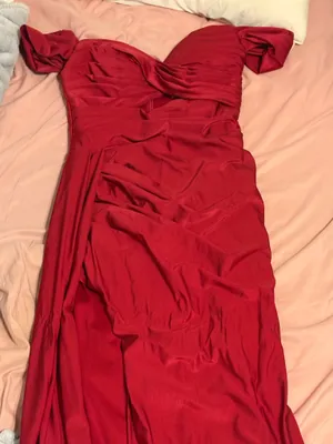 Cinderella Divine Prom Dress Burgundy Satin thumbnail 5