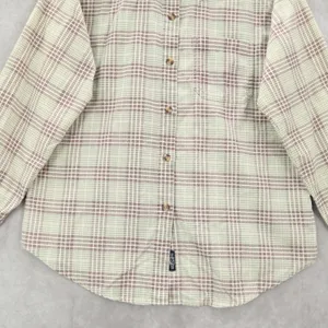 Lee Green Flannel Plaid Long Sleeve Button‎ Up Western Cotton Work Vintage Small thumbnail 4