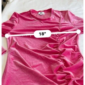 Juicy Couture Barbie Pink Velvet Bodycon Dress Women's XXL Long Sleeve Y2K thumbnail 11