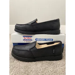 New Skechers BOBS Chill Lugs Central Look Black Loafers Women’s Size 8.5 thumbnail 2