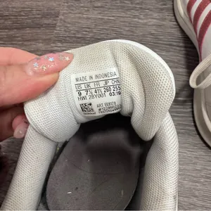 Adidas White Sneakers w/Pink Stripes thumbnail 11