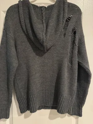 American eagle don’t ask why distressed hooded sweater  thumbnail 2