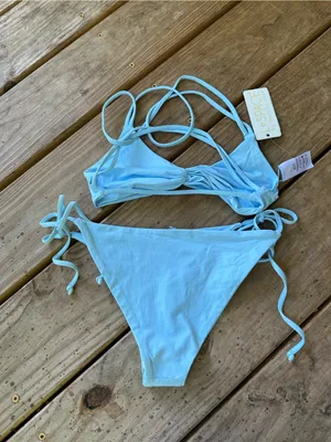 NWT L*Space Hartley bikini set light blue small thumbnail 2