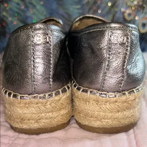 Sam Edelman Size 7 Metallic Silver Woven Slip-On Espadrilles thumbnail 7