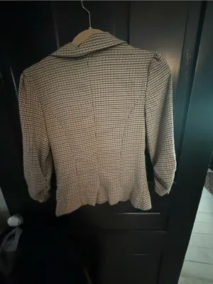 Necessary Objects Brown Houndstooth Tailored Blazer thumbnail 5