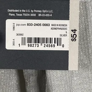 Worthington Blouse Women's Large Silver Metallic Button Up Sheer Collared Layer thumbnail 7