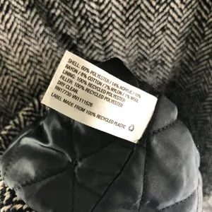 A New Day Herringbone Double-Breasted Coat Black/White Wool Blend Womens L thumbnail 5