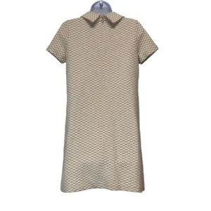 Tyler Boe Kim Dress XS Cowl Neck beige White Geometric 3/4 Sleeve Pocket Dress‎ thumbnail 2
