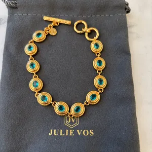 NWOT Julie Vos Gold Bracelet with Turquoise Accents thumbnail 1