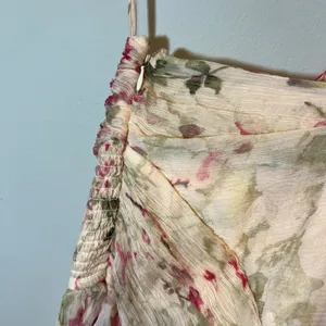 Anthropologie BHLDN Iris Floral One Shoulder Cutout Maxi Dress Cream Pink XL NWT thumbnail 11