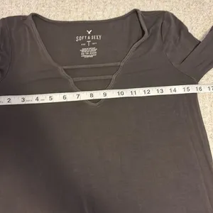 American Eagle Soft & Sexy Gray Long Sleeve Tee Size XS thumbnail 7