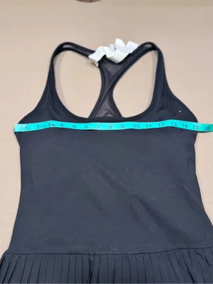 Fabletics Black Hot Shot Pleated Dress Classic Mini thumbnail 7