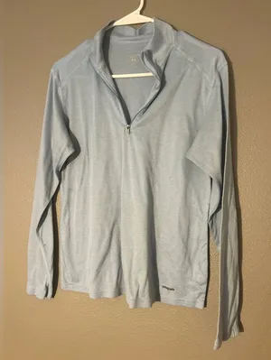 Patagonia Women's Capilene Midweight Zip-Neck Base Layer Large blue 1/4 Zip Top thumbnail 1