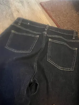 Mango new mom Classic Dark Blue Women's Straight-Leg Jeans thumbnail 8