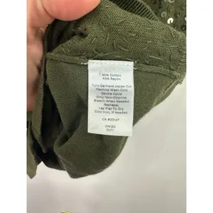 Talbots Short Sleeve Green Sequin‎ Cardigan Lightweight Sweater Womens Large thumbnail 4