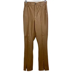 Abercrombie & Fitch Curve Love Skinny Ultra High Rise Tan Vegan Pants Size 27 4 thumbnail 2