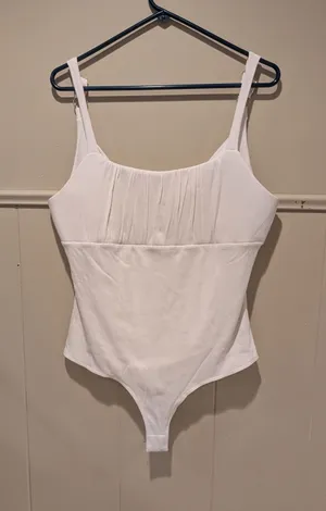 Frankly White Bodysuit Size 2X thumbnail 1