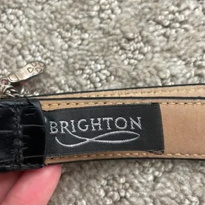 Vintage Brighton Black Leather Belt With Golf Bag and Charms Buckle Small thumbnail 3