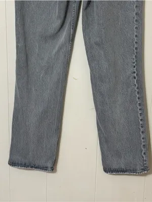 Abercrombie The 90s Straight Jeans Ultra High Rise Gray Wash Size 10 thumbnail 10