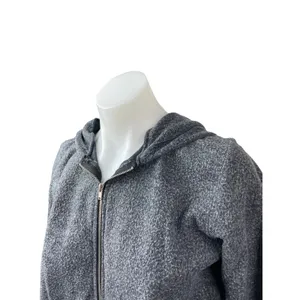 John Galt Women's Gray Hooded Long Sleeve Sweater Hoodie Sweatshirt Jacket Top M thumbnail 3