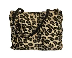METROSTYLE Leopard Faux Fur Mini Tote thumbnail 1