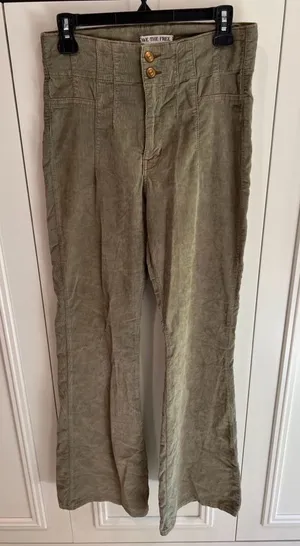 Free People‎ We The Free Jayde Retro 70’s Corduroy Pants Flare thumbnail 1