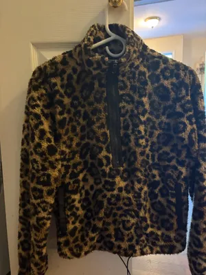 New boundaries cheetah print quarter zip  thumbnail 3