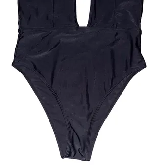 Black Plunge High Cut One Piece Swimsuit thumbnail 3