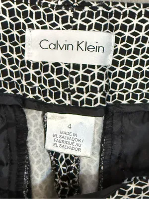 Calvin Klein Black & White High-Waist Leopard Print Shorts thumbnail 3