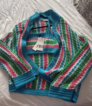 ZARA Knit Two-Piece Colorful Set thumbnail 1