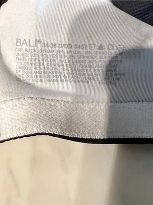 Bali Women’s Black Supportive Sports Bra Size 34/36 D/DD thumbnail 5