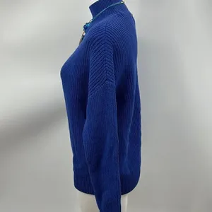 Magaschoni small royal blue knit turtleneck sweater thumbnail 6