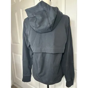 Lululemon Stride Jacket Black Size‎ 6 Full Zip Hoodie Thumbholes Logo Back Vent thumbnail 6