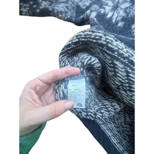 Vintage Woolrich Women’s S Wool Sweater Made USA Fair Isle Snowflake Nordic Navy thumbnail 7