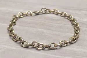 Vintage Gold Tone Chain Bracelet 7.5" thumbnail 1