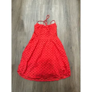 Show Me Your Mumu Red Eyelet Lace Up Back Mini Dress Small Boho Summer 1692‎ thumbnail 2