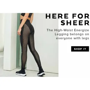 Alo High-Waist Airlift Energize Legging Black Sheer Mesh Cut-Outs Cutouts Tights thumbnail 3