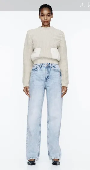 Nwt Zara Jeans Regular Fit High Rise Long Length thumbnail 1