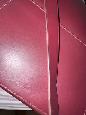 J.Crew Women's Burgundy Leather Handbag with gold hardware thumbnail 11