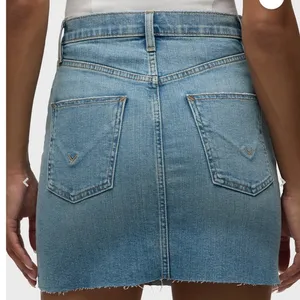 Hudson denim miniskirt, distressed raw edge size 31 thumbnail 3