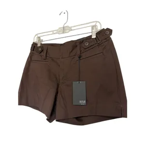 ana A New Approach Brownie Chino Shorts‎ Womens 10P Petite Stretch Buckle NWT thumbnail 2