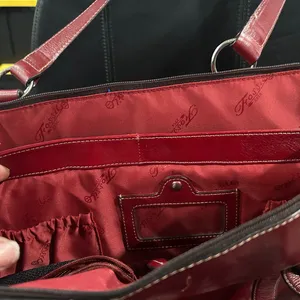 Fossil Elegant Red Leather Tote Bag thumbnail 9