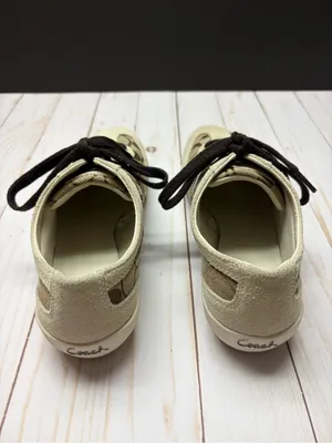 Coach Beyla Tan and Brown Signature Canvas & Suede Sneakers Size 7.5 - VINTAGE thumbnail 4