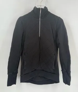 Lululemon‎ Women's Forever Warm Quilted Quarter Zip Pullover Sweatshirt Size 2 thumbnail 1