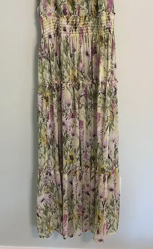 Taylor Floral Halter Neck Chiffon Dress- Size 6 thumbnail 13
