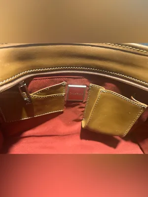 Vintage Cole Haan Tan Leather Satchel Medium Handbag G Series Village Buckle Y2K thumbnail 5