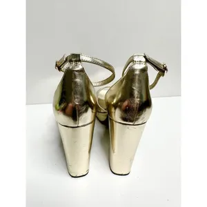 Open Edit Platform Size 9.5 Gold Kimber Ankle Strap‎ Sandal thumbnail 4