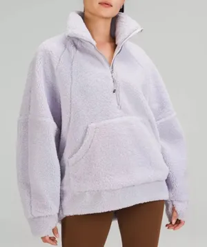 Lululemon Scuba Oversized Fleece Funnel Neck Half Zip Lilac Purple Size XS/S thumbnail 1